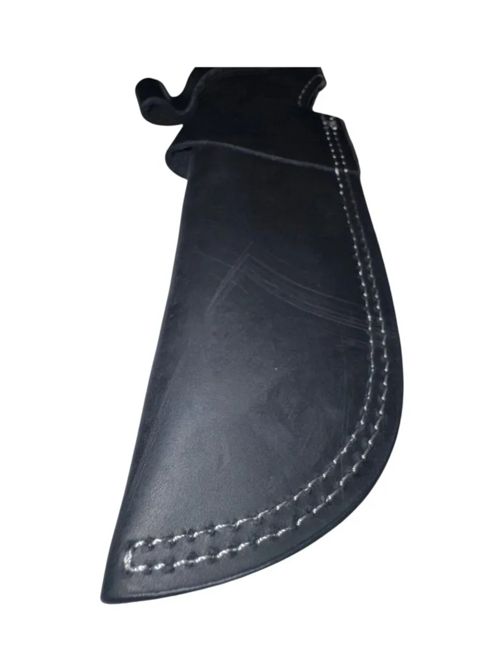 Black Leather Knife Sheath with Belt Loop